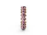 Oval Cut Morganite Eternity Band in Yellow gold with Shared Prong Setting_2