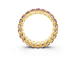 Oval Cut Morganite Eternity Band in Yellow gold with Shared Prong Setting_3