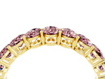 Oval Cut Morganite Eternity Band in Yellow gold with Shared Prong Setting_4