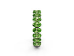 Oval Cut Peridot Eternity Band in Platinum with Shared Prong Setting_2