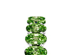 Oval Cut Peridot Eternity Band in Platinum with Shared Prong Setting_5