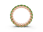 Oval Cut Peridot Eternity Band in Rose gold with Shared Prong Setting_3