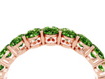 Oval Cut Peridot Eternity Band in Rose gold with Shared Prong Setting_4