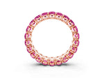 Oval Cut Pink Sapphire Eternity Band in Rose gold with Shared Prong Setting_3