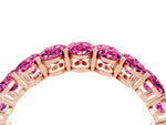 Oval Cut Pink Sapphire Eternity Band in Rose gold with Shared Prong Setting_4