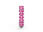 Oval Cut Pink Sapphire Eternity Band in Silver with Shared Prong Setting_2