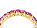 Oval Cut Pink Sapphire Eternity Band in Yellow gold with Shared Prong Setting_4