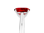 Oval Cut Ruby Cathedral Solitaire Engagement Ring in White gold with Prong Setting_5
