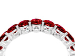 Oval Cut Ruby Eternity Band in Platinum with Shared Prong Setting_4