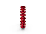 Oval Cut Ruby Eternity Band in Rose gold with Shared Prong Setting_2
