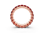 Oval Cut Ruby Eternity Band in Rose gold with Shared Prong Setting_3
