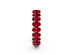 Oval Cut Ruby Eternity Band in Silver with Shared Prong Setting_2