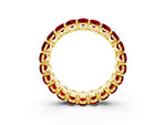 Oval Cut Ruby Eternity Band in Yellow gold with Shared Prong Setting_3