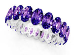 Oval Cut Tanzanite Eternity Band in Platinum with Shared Prong Setting_1