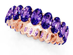 Oval Cut Tanzanite Eternity Band in Rose gold with Shared Prong Setting_1