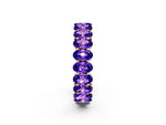 Oval Cut Tanzanite Eternity Band in Rose gold with Shared Prong Setting_2