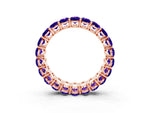 Oval Cut Tanzanite Eternity Band in Rose gold with Shared Prong Setting_3