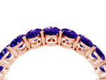 Oval Cut Tanzanite Eternity Band in Rose gold with Shared Prong Setting_4