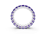 Oval Cut Tanzanite Eternity Band in Silver with Shared Prong Setting_3