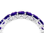 Oval Cut Tanzanite Eternity Band in Silver with Shared Prong Setting_4