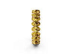 Oval Cut Yellow Sapphire Eternity Band in Rose gold with Shared Prong Setting_2