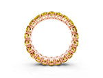 Oval Cut Yellow Sapphire Eternity Band in Rose gold with Shared Prong Setting_3