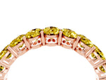 Oval Cut Yellow Sapphire Eternity Band in Rose gold with Shared Prong Setting_4