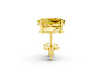 Oval Cut Yellow Sapphire Stud Earrings in Yellow gold with Basket Setting_2