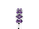 Pavé Cushion Amethyst Cluster Eternity Band in Platinum with Prong Setting_5