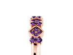 Pavé Cushion Amethyst Cluster Eternity Band in Rose gold with Prong Setting_5
