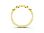 Pavé Cushion Amethyst Cluster Eternity Band in Yellow gold with Prong Setting_3
