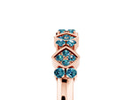 Pavé Cushion Blue Topaz Cluster Eternity Band in Rose gold with Prong Setting_5