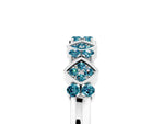 Pavé Cushion Blue Topaz Cluster Eternity Band in White gold with Prong Setting_5