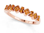 Pavé Cushion Citrine Cluster Eternity Band in Rose gold with Prong Setting_1