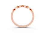 Pavé Cushion Citrine Cluster Eternity Band in Rose gold with Prong Setting_3
