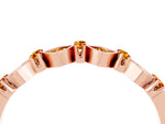Pavé Cushion Citrine Cluster Eternity Band in Rose gold with Prong Setting_4