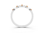 Pavé Cushion Citrine Cluster Eternity Band in White gold with Prong Setting_3