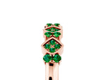 Pavé Cushion Emerald Cluster Eternity Band in Rose gold with Prong Setting_5