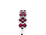 Pavé Cushion Garnet Cluster Eternity Band in Platinum with Prong Setting_5