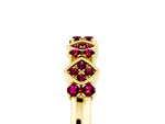 Pavé Cushion Garnet Cluster Eternity Band in Yellow gold with Prong Setting_5