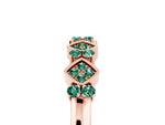 Pavé Cushion Green Sapphire Cluster Eternity Band in Rose gold with Prong Setting_5