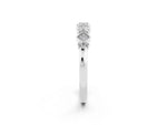 Pavé Cushion Moissanite Cluster Eternity Band in Platinum with Prong Setting_2
