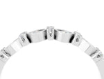 Pavé Cushion Moissanite Cluster Eternity Band in Platinum with Prong Setting_4