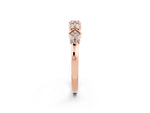 Pavé Cushion Moissanite Cluster Eternity Band in Rose gold with Prong Setting_2