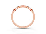 Pavé Cushion Moissanite Cluster Eternity Band in Rose gold with Prong Setting_3
