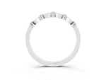 Pavé Cushion Moissanite Cluster Eternity Band in White gold with Prong Setting_3