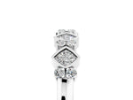 Pavé Cushion Moissanite Cluster Eternity Band in White gold with Prong Setting_5