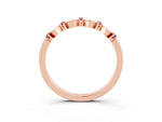 Pavé Cushion Morganite Cluster Eternity Band in Rose gold with Prong Setting_3