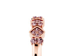 Pavé Cushion Morganite Cluster Eternity Band in Rose gold with Prong Setting_5