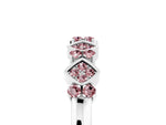 Pavé Cushion Morganite Cluster Eternity Band in Silver with Prong Setting_5